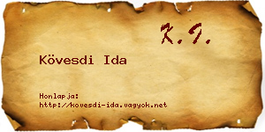 Kövesdi Ida névjegykártya